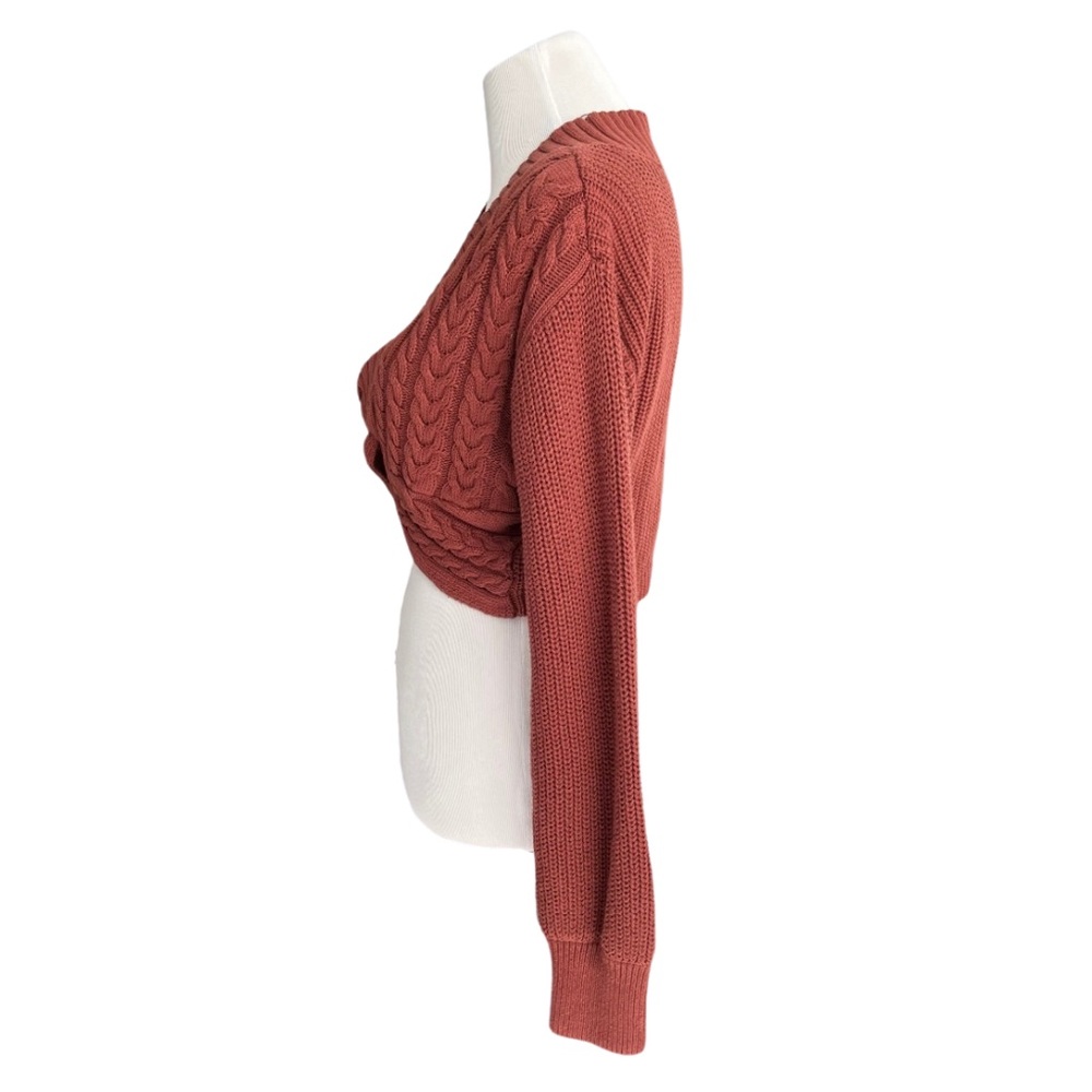 Free People Emilie Knit Two Piece Sweater Set Top Pants Cherry Cola Women’s M - Picture 8 of 16